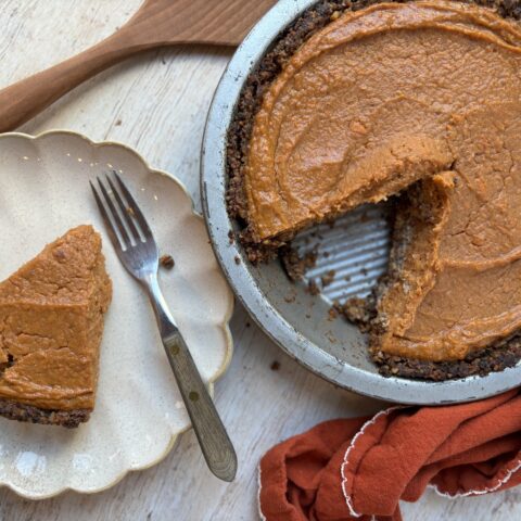 Sweet potato pie recipe finished.