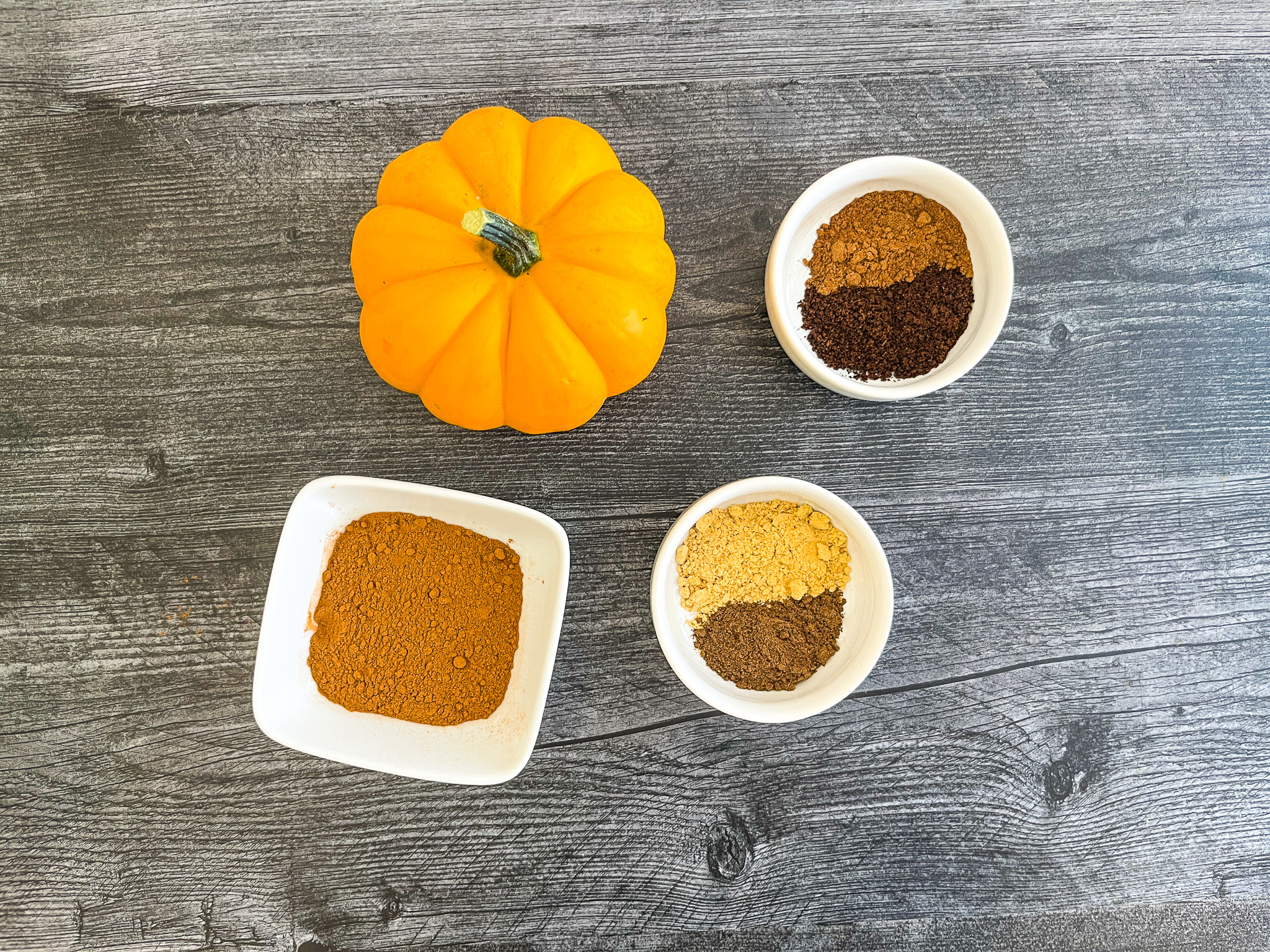 Pumpkin pie spice ingredients.