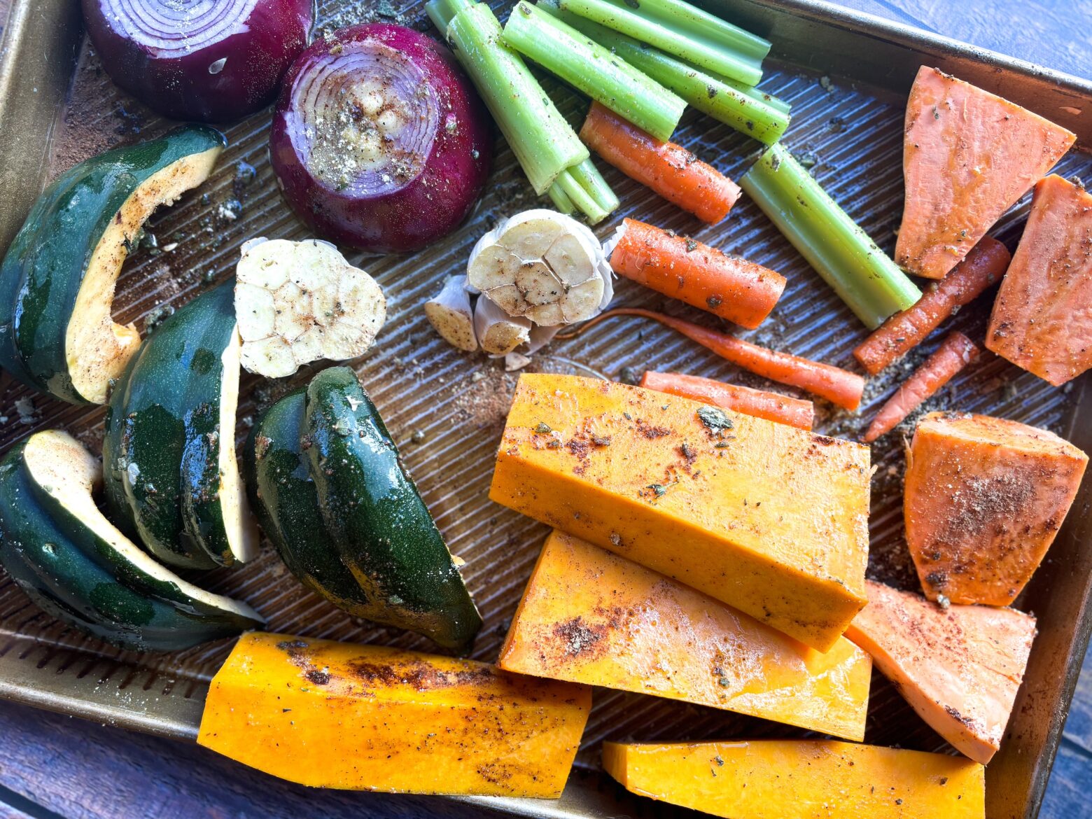 Roasted acorn squash soup, post-cooked.