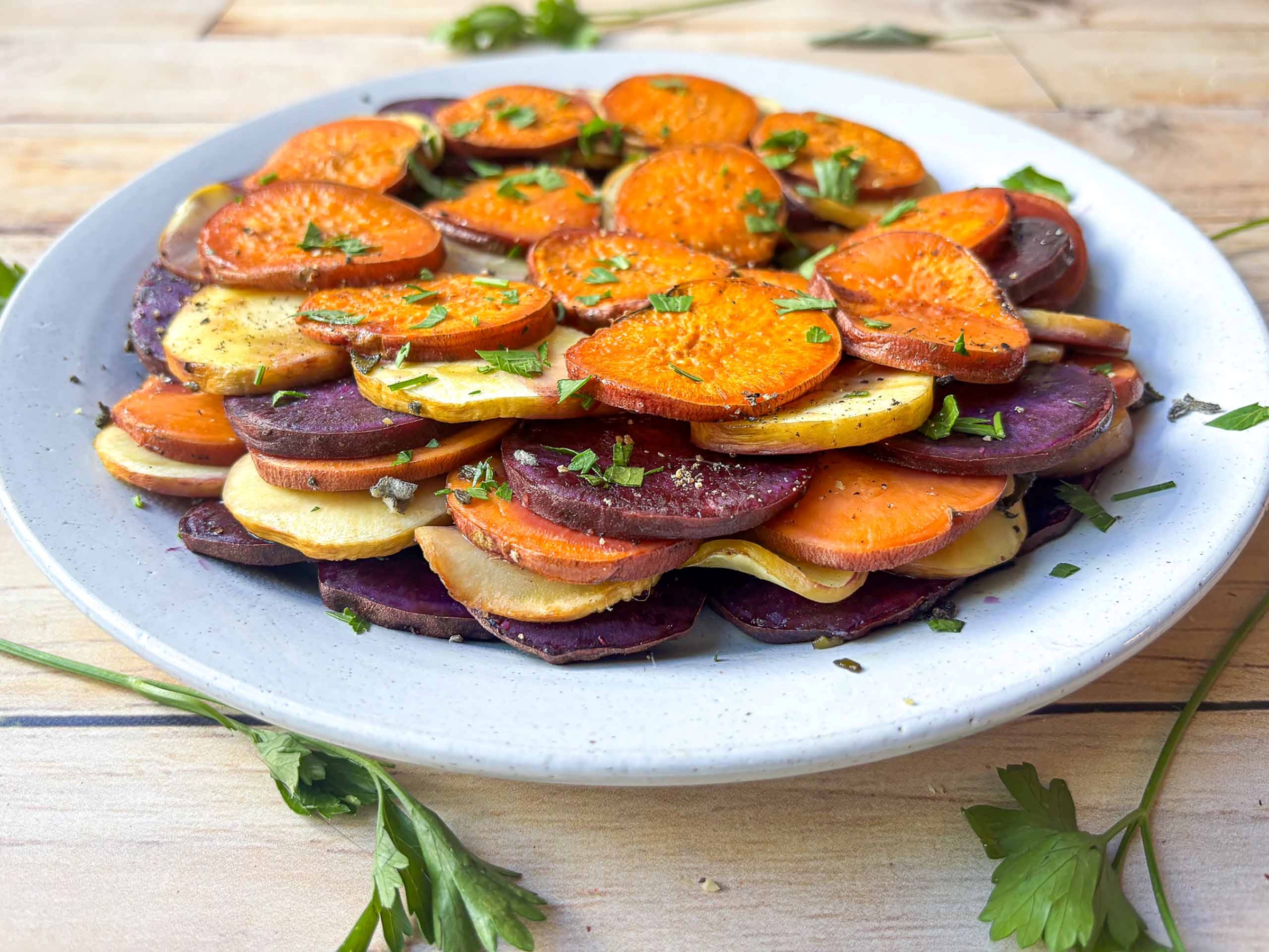 Close-up of Sweet Potato Pommes Anna