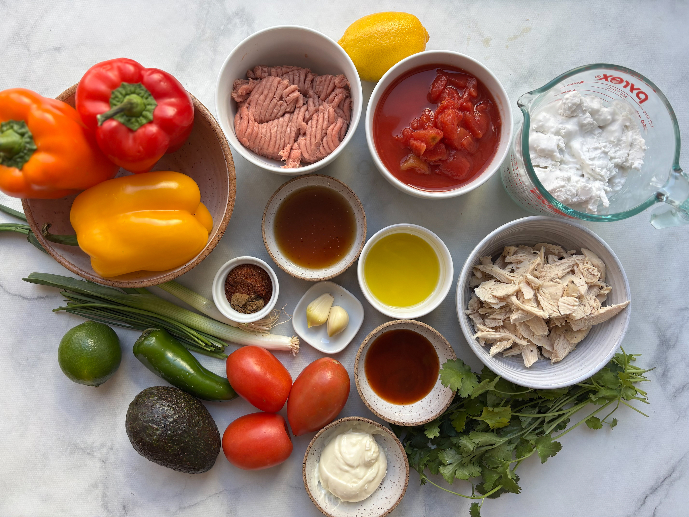 5-Layer dip ingredients. 