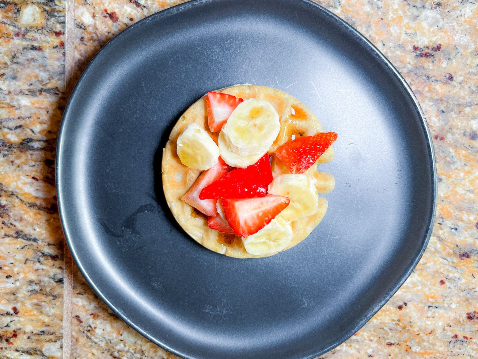 Paleo waffles on a plate, finished.