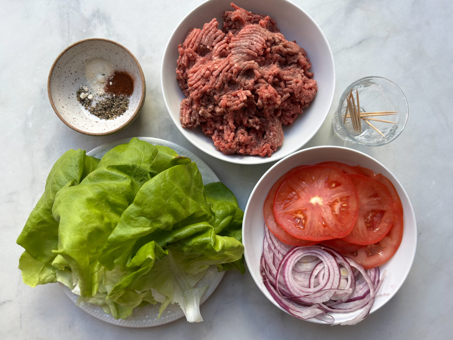 Bunless slider ingredients.