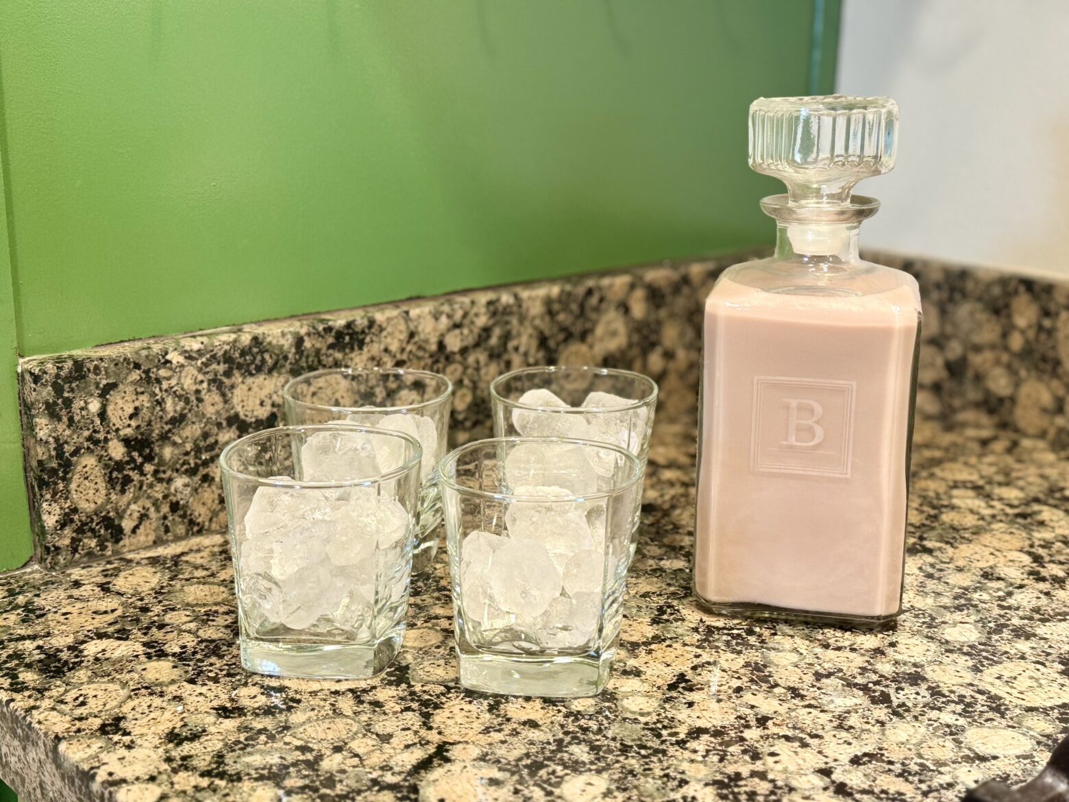 Tart Cherry Juice mocktails ready to be poured over ice.