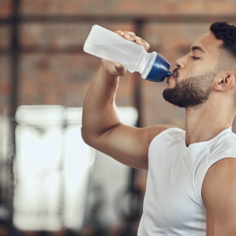 Athlete-Nutrient-Timing-Fueling-with-Water-in-Gym-After-Workout