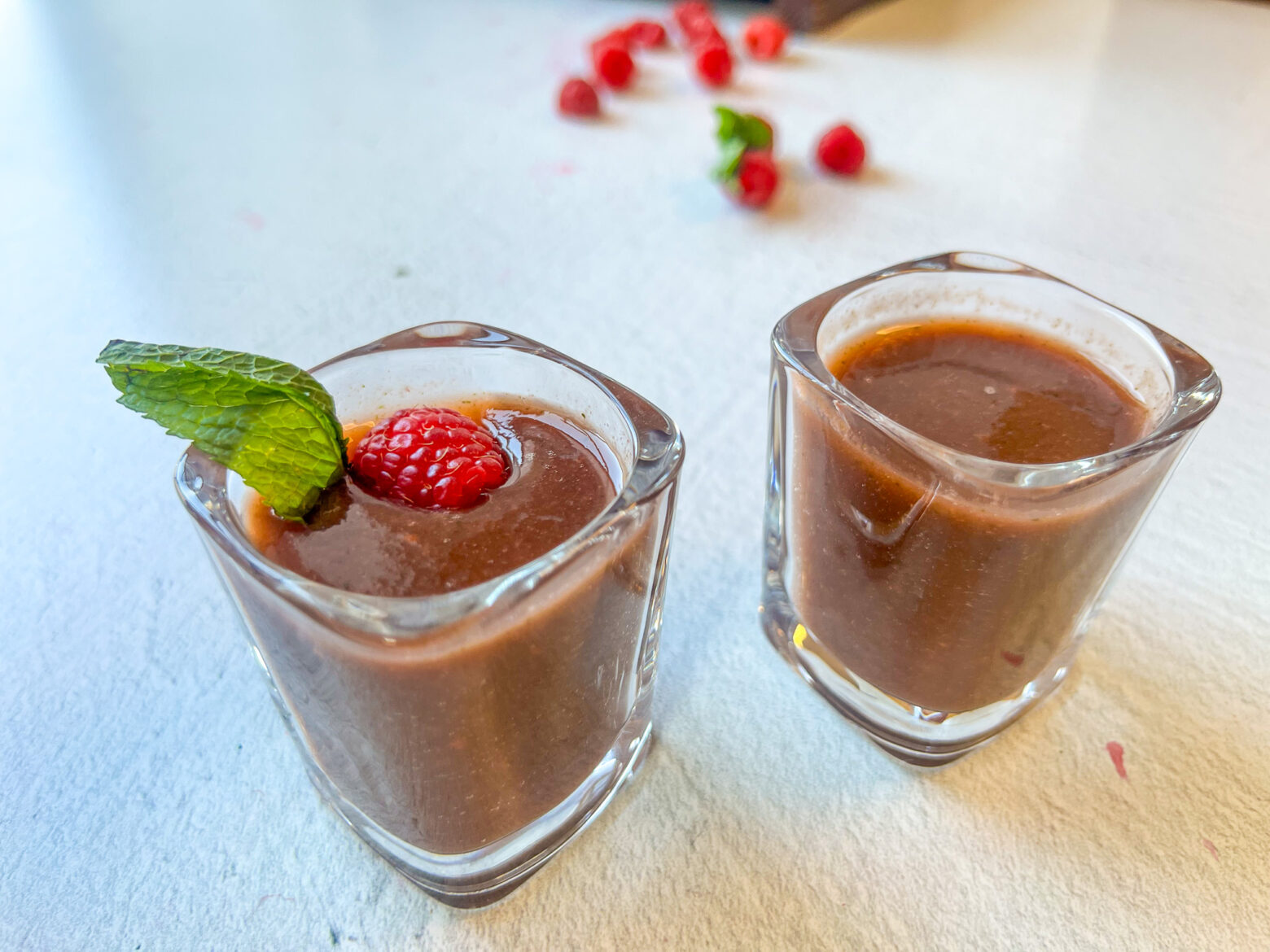 Raspberry mint health shots finished.