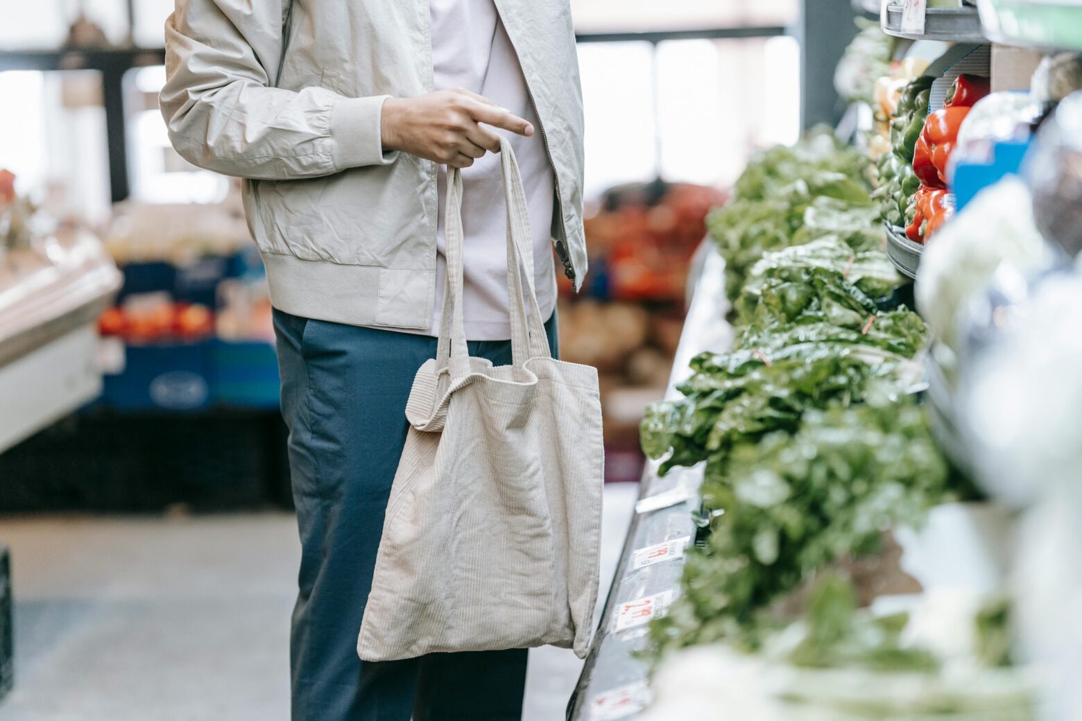 A man shopping for produce.