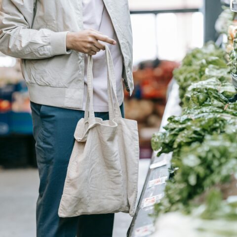 A man shopping for produce.