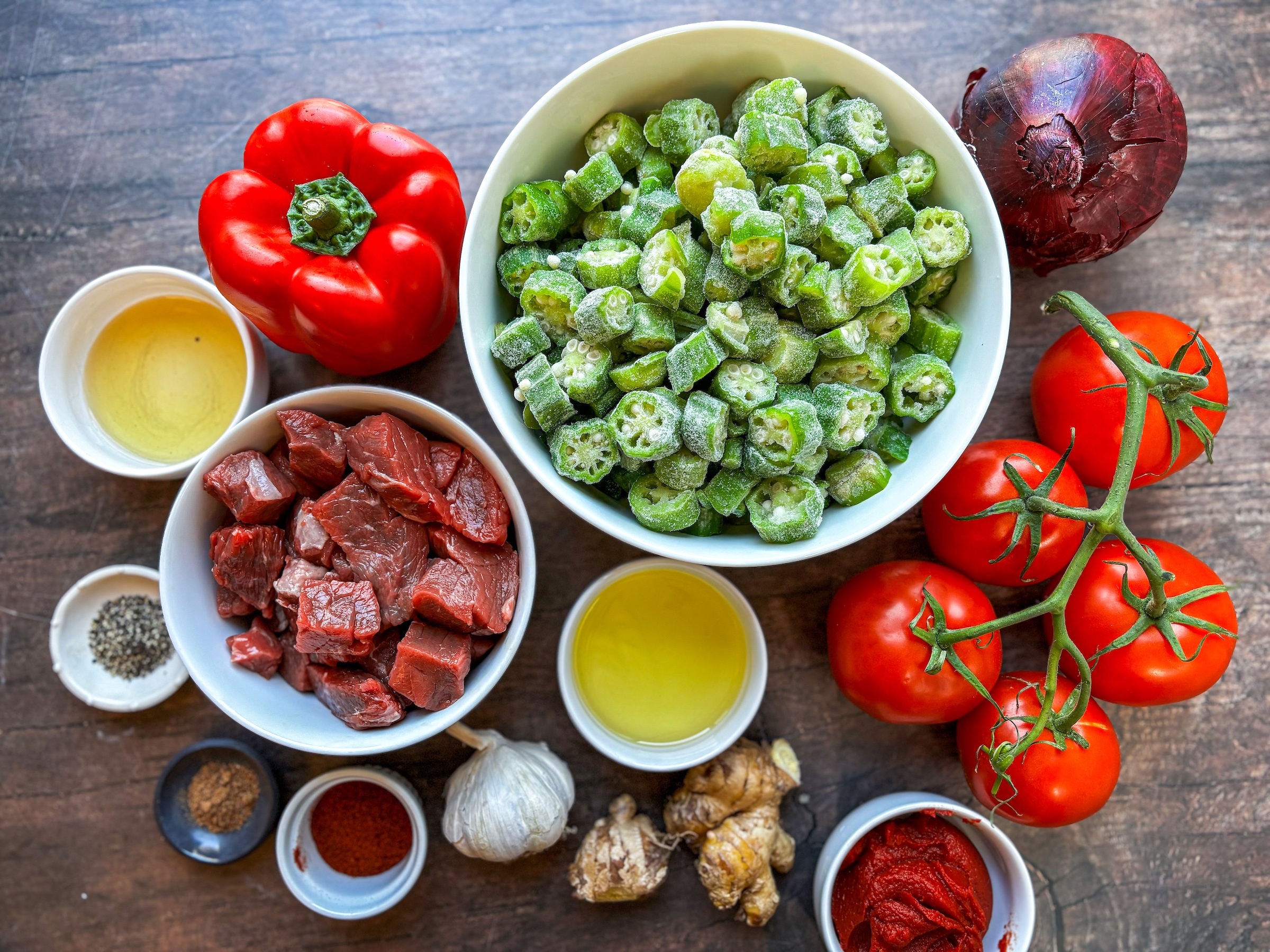 Beef-Okra-Stew-Birdseye-View-Ingredients