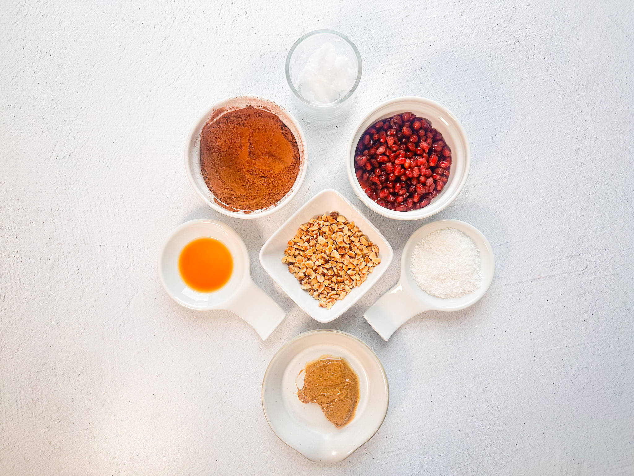 Pomegranate Chocolate Bark ingredients. 