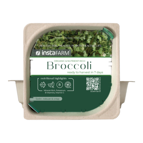 Broccoli microgreens product photo from Instafarm™.