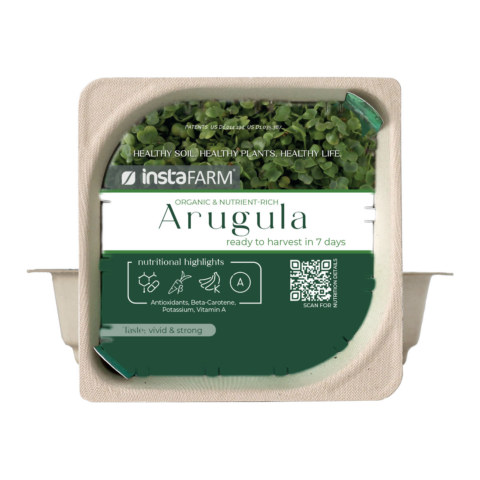 Arugula microgreens product photo from Instafarm™.
