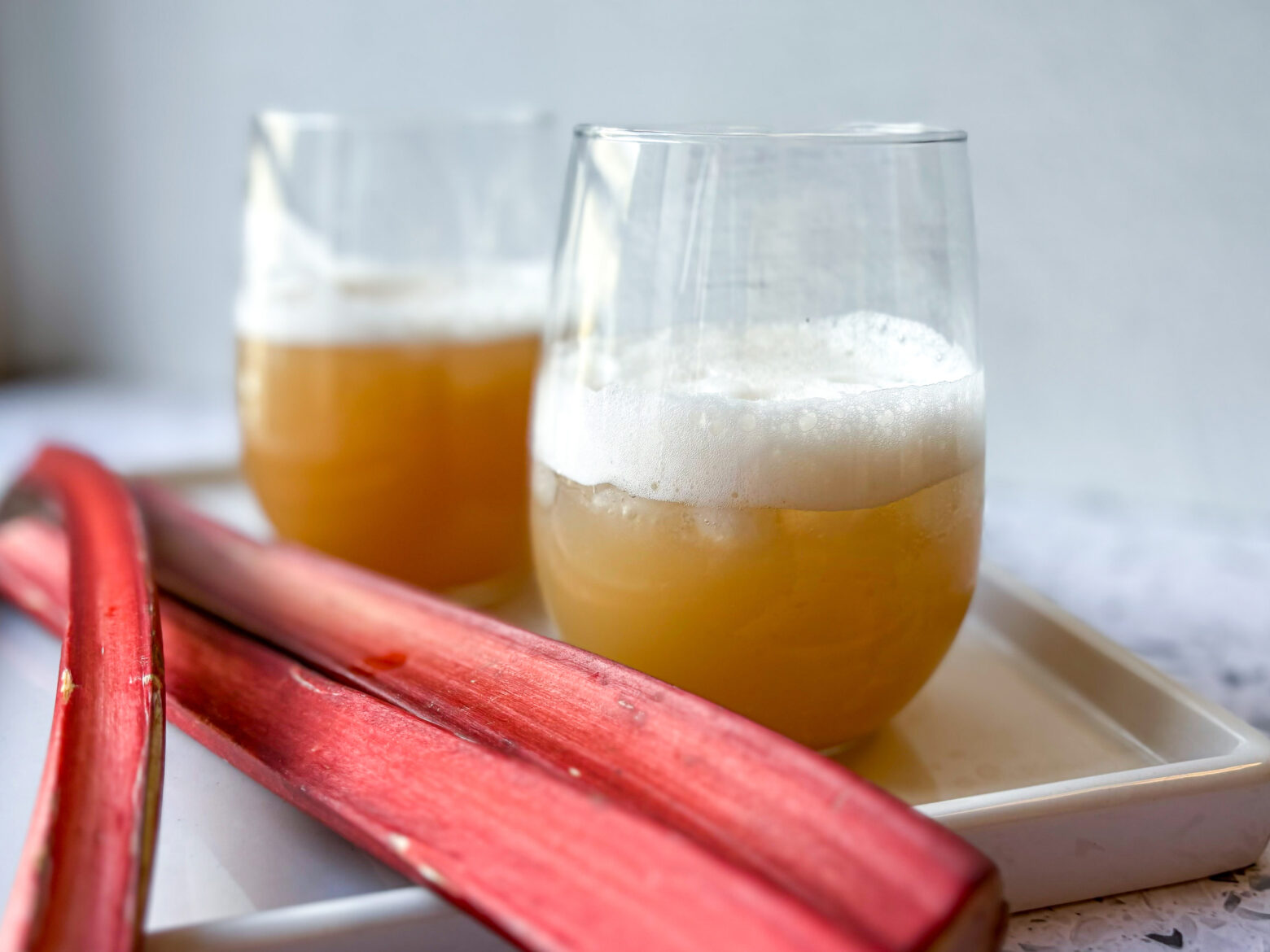 Rhubarb Sour Mocktail finished product