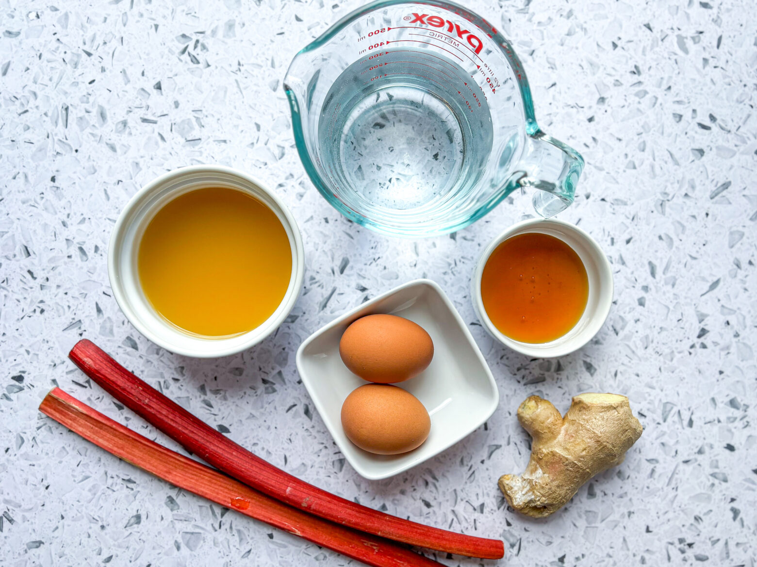 Rhubarb Sour Mocktail ingredients