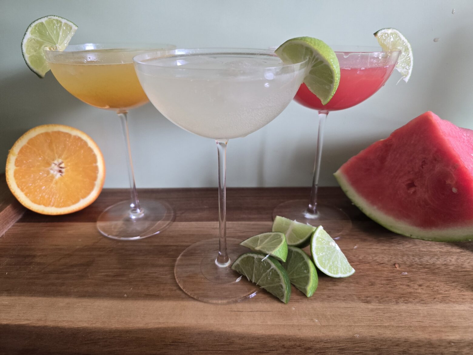 Margarita mocktail different variations.