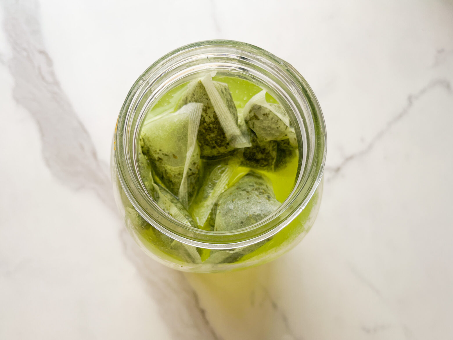 Sparkling matcha tea being looked down on.