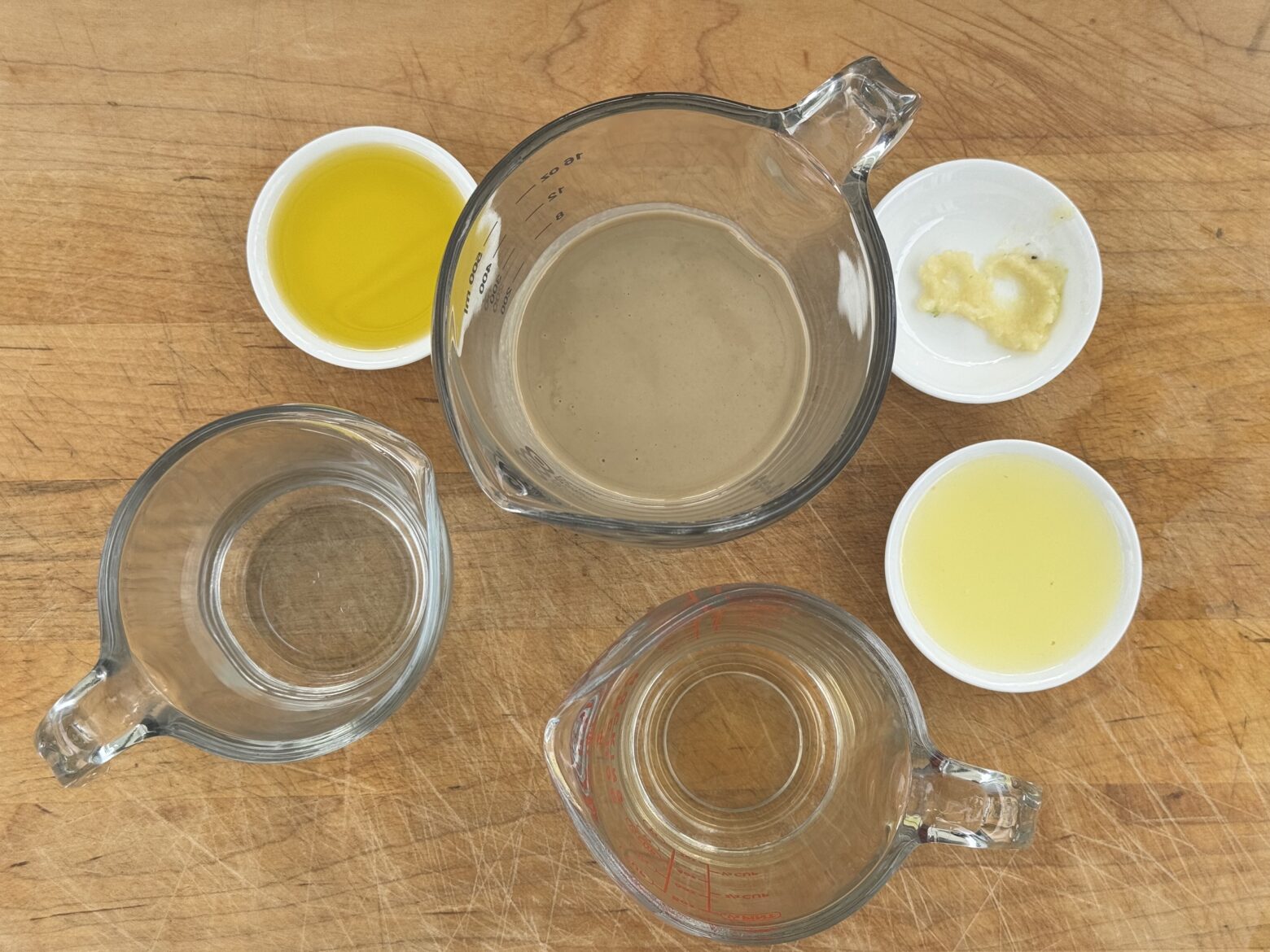 Lemon Tahini Dressing ingredients preparation 2.