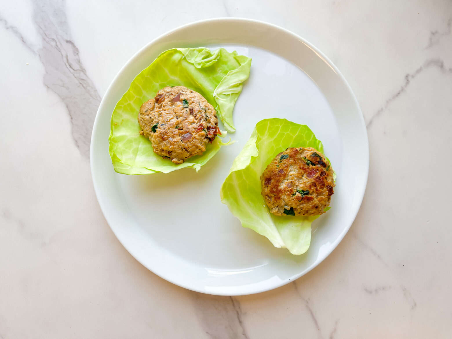 Spinach and turkey burgers finished.