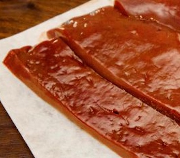 Certified Piedmontese grass fed beef liver product photo.