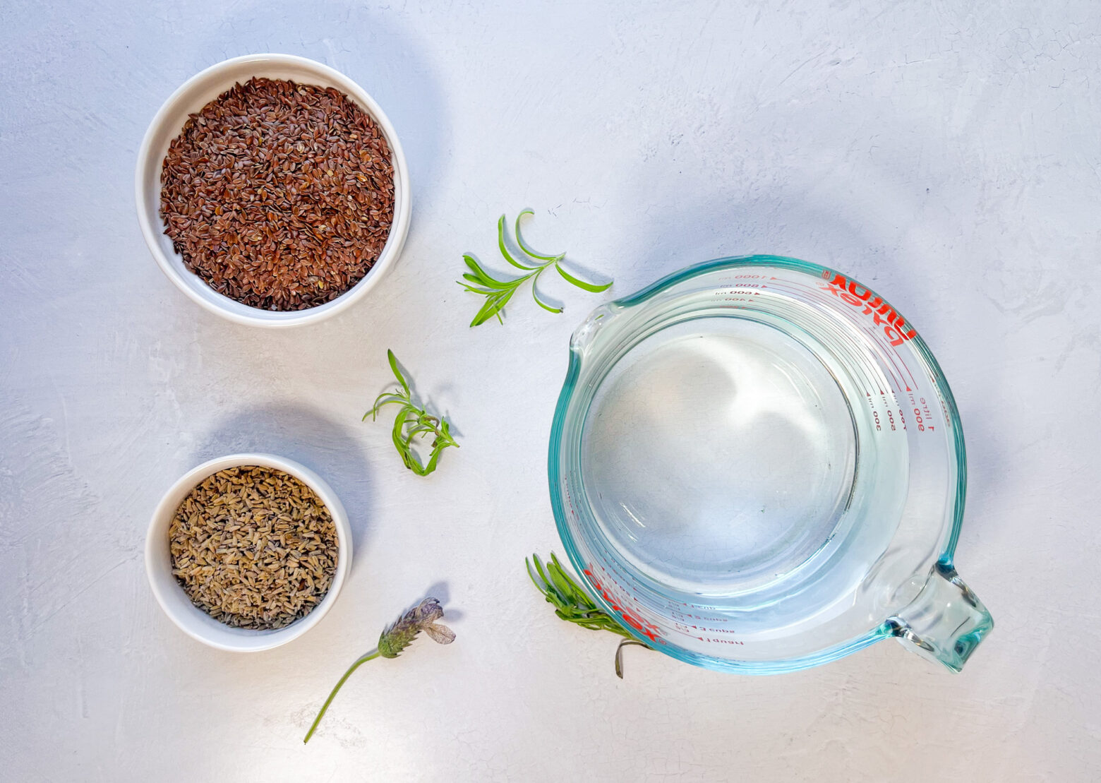 Lavender flaxseed facemask ingredients.