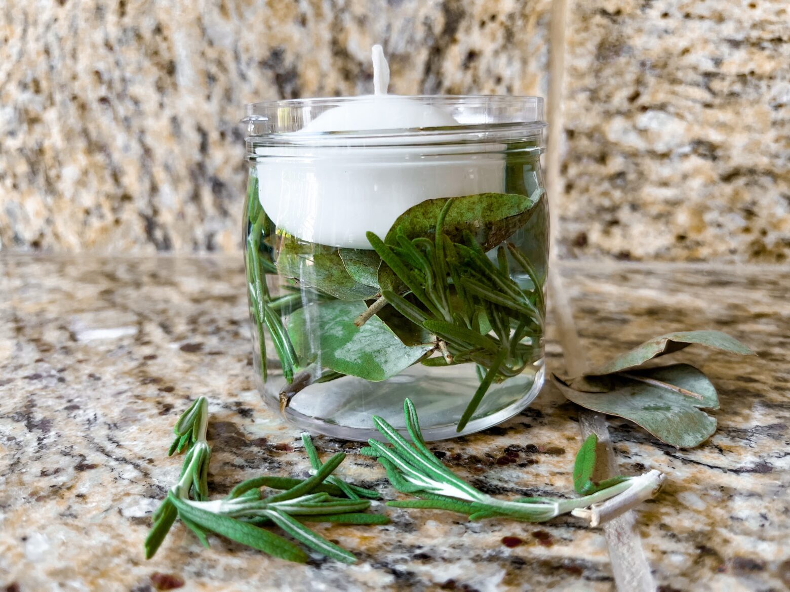 Mosquito repellent candle unlit.