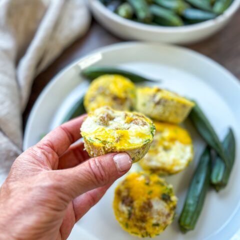 Okra egg bites finished.