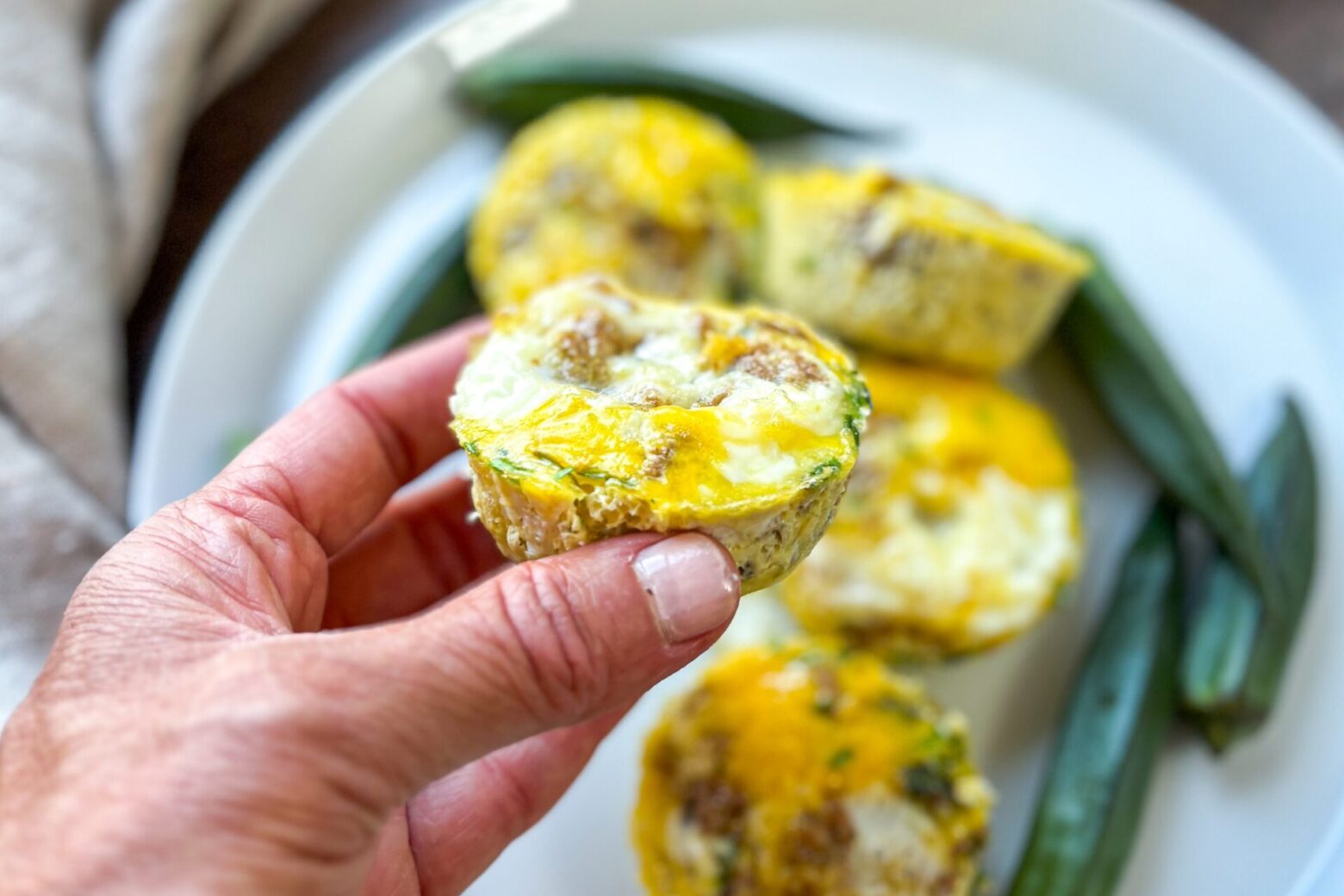 Okra egg bites finished.