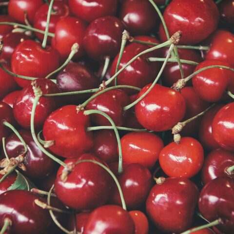 A pile of cherries.