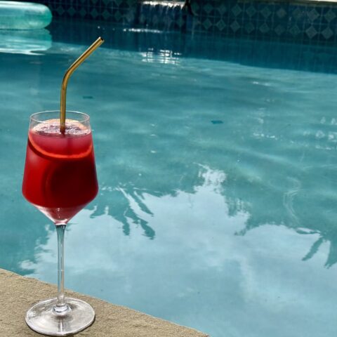 Aperol spritz by the poolside.