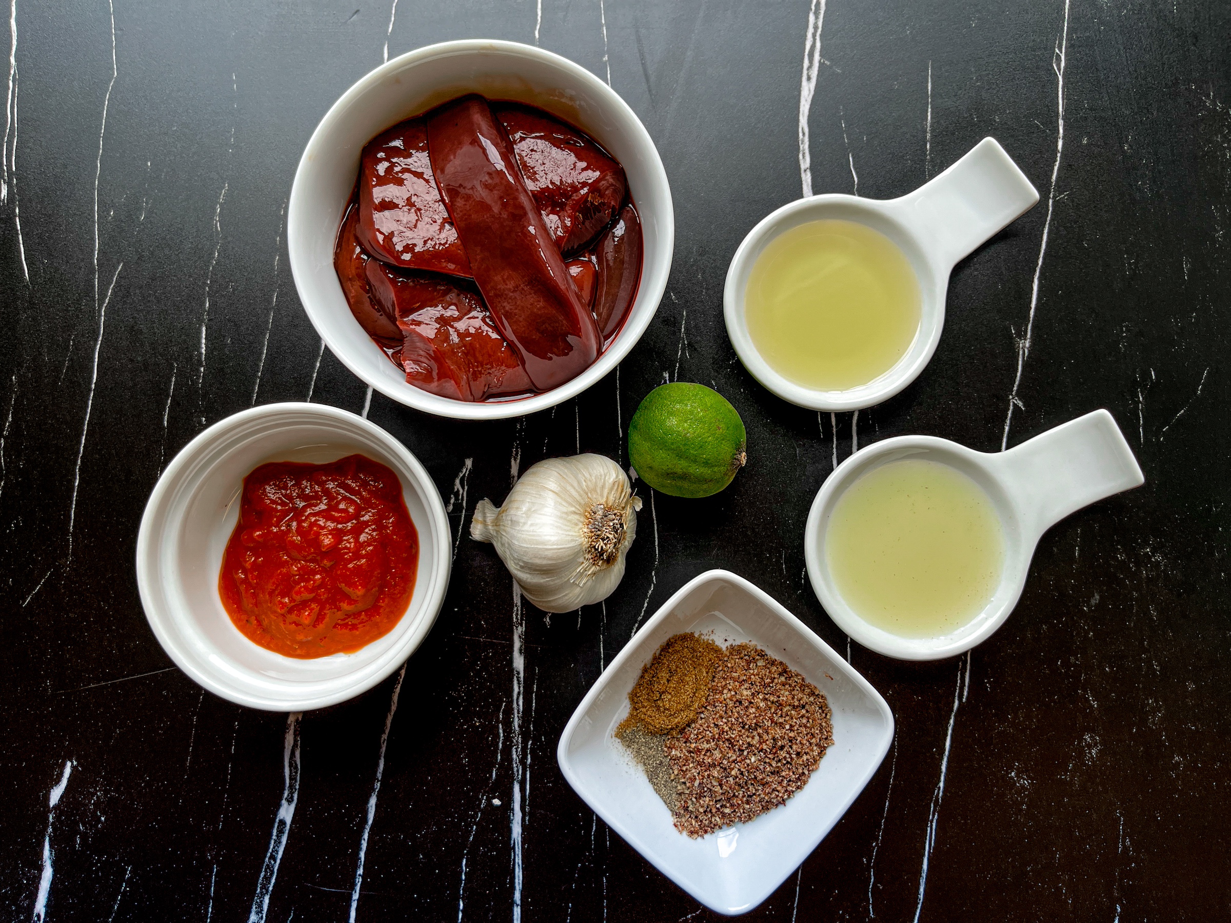 Beef liver ingredients. 