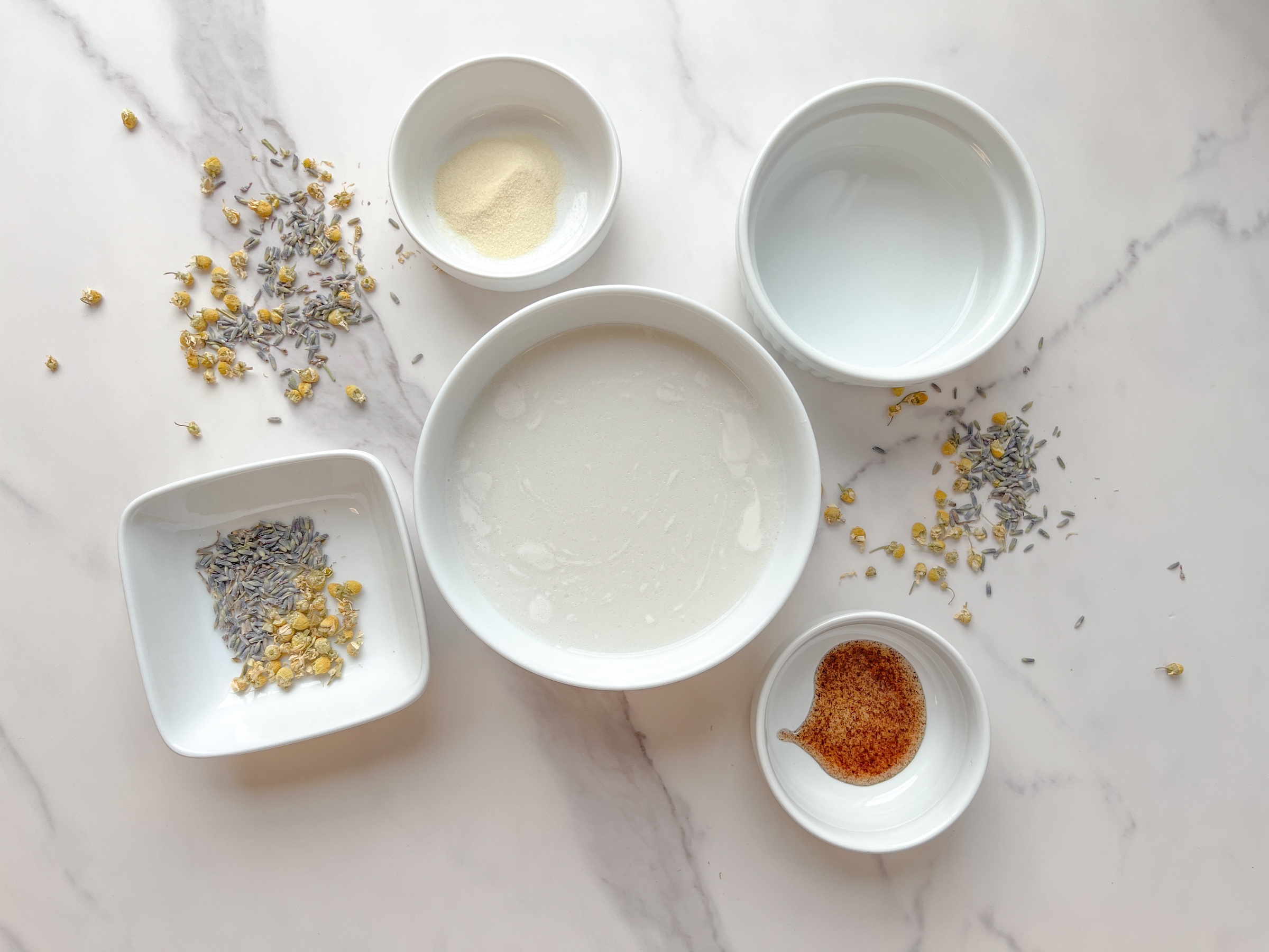 Coconut Panna Cotta ingredients. 