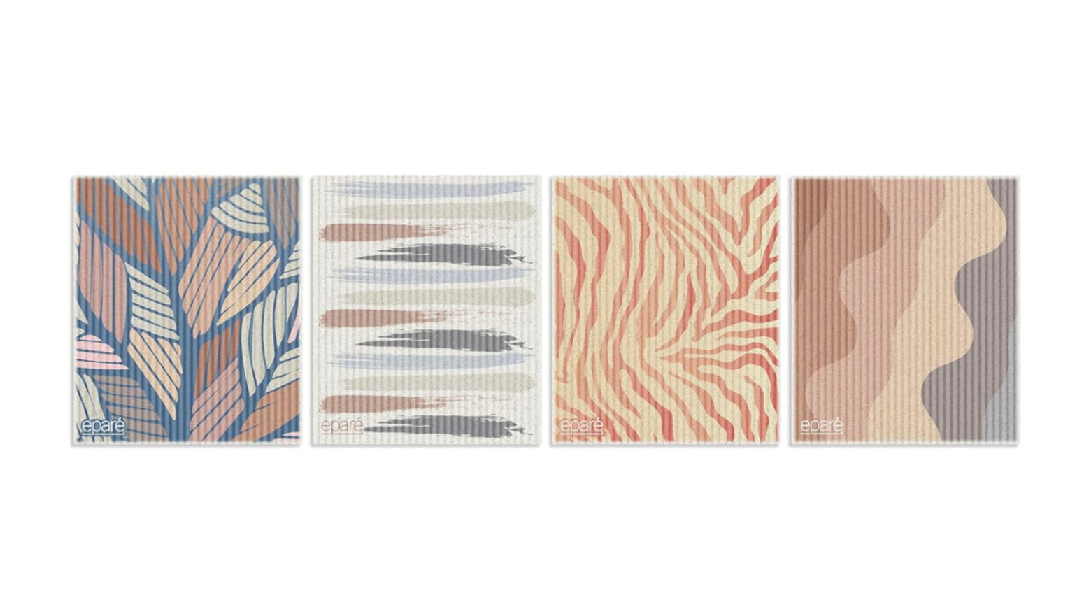 Patterned assortment of Epare Swedish dishcloths.