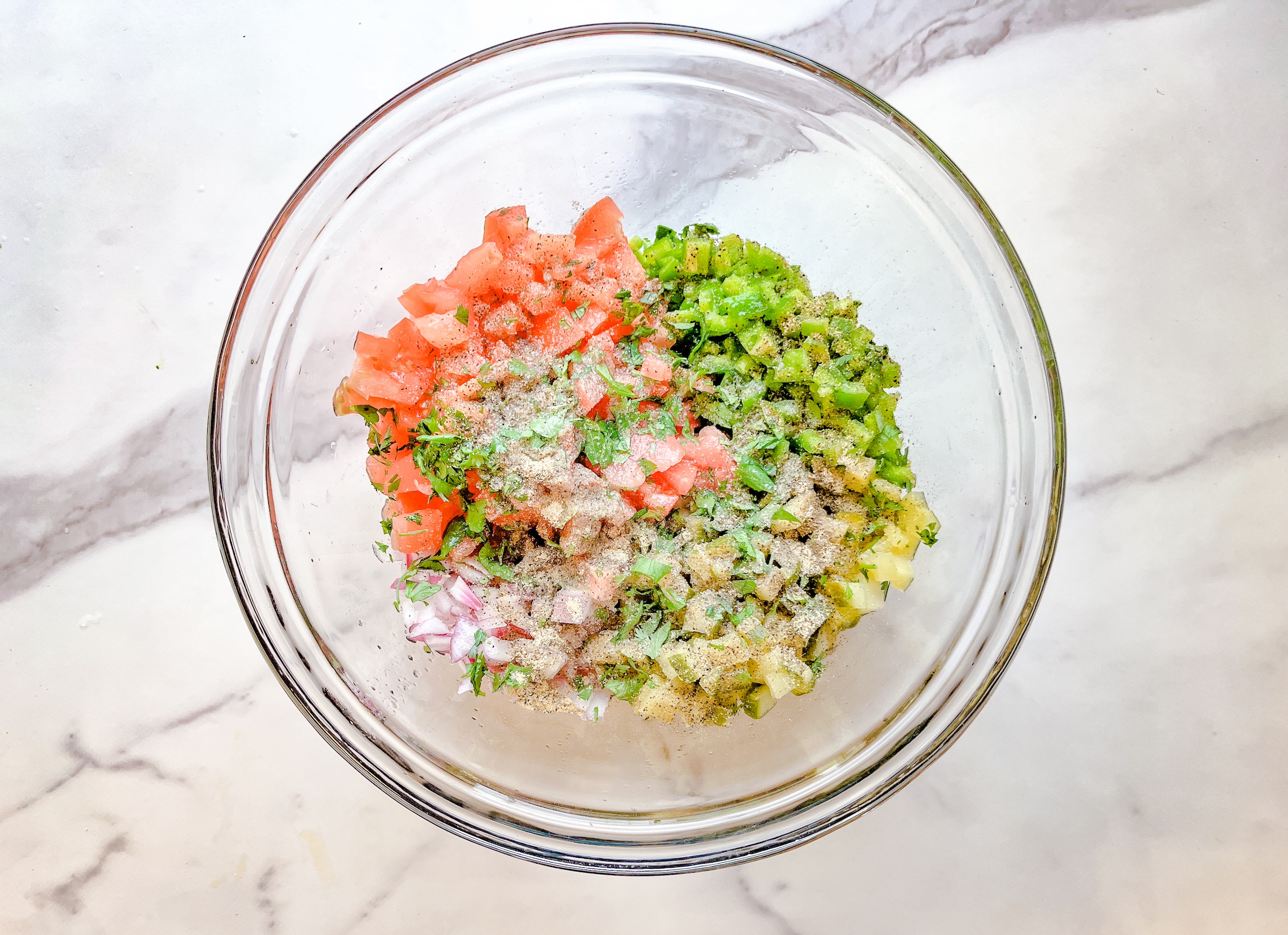 Pickle de gallo preparation. 