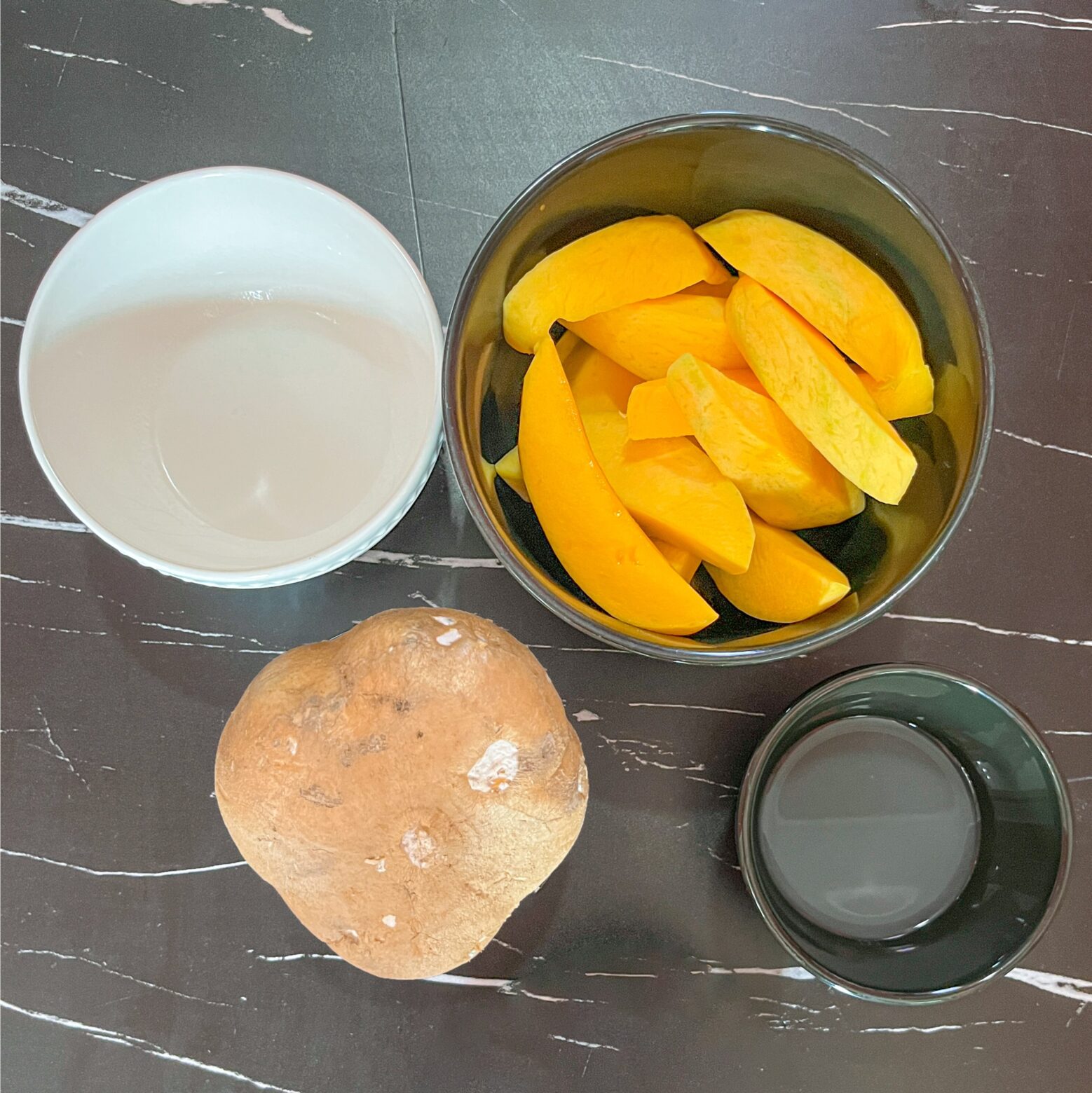 Ingredients for jicama sticks