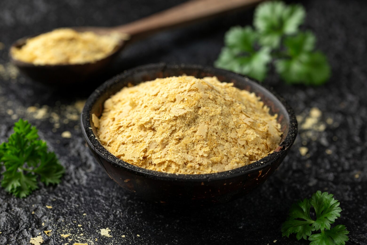 Nutritional yeast (AKA nooch) in a bowl