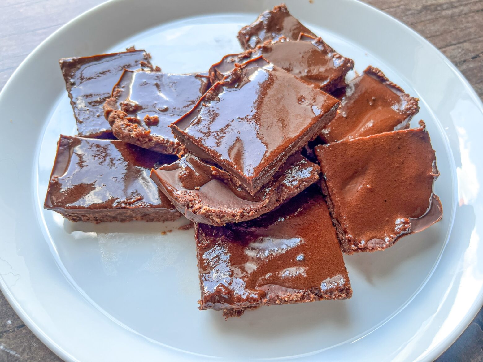 Homemade brownie bars finished.