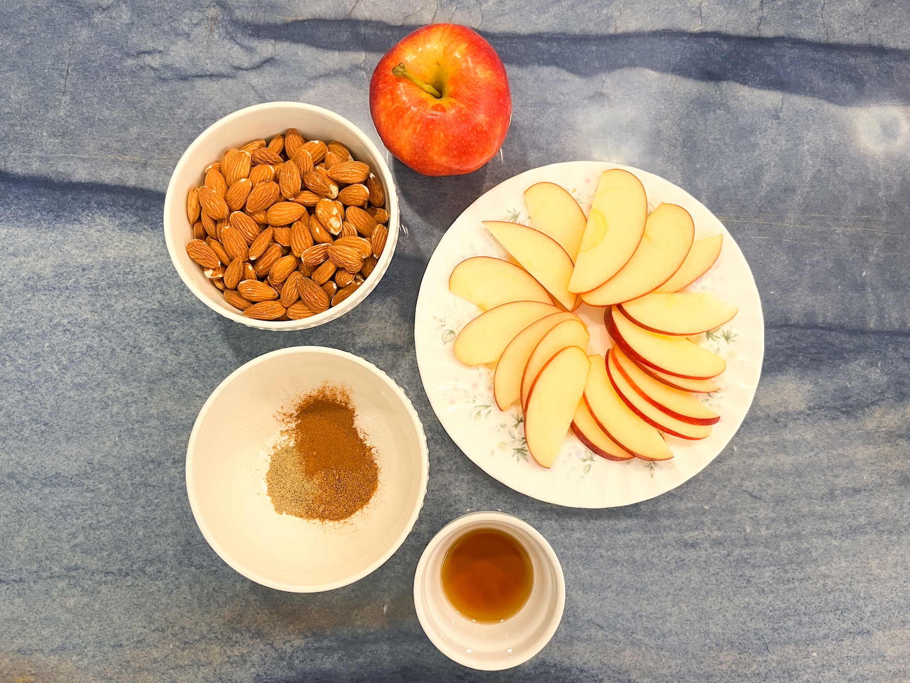 Apple pie spiced almond milk ingredients.