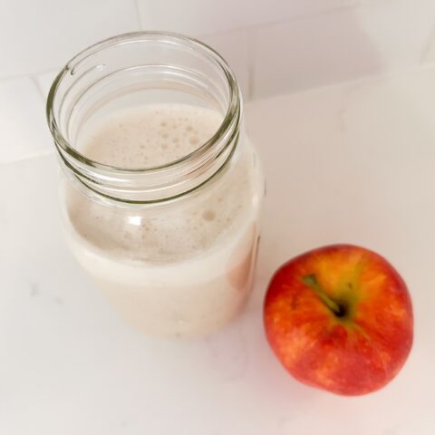 Apple pie spiced almond milk finished.