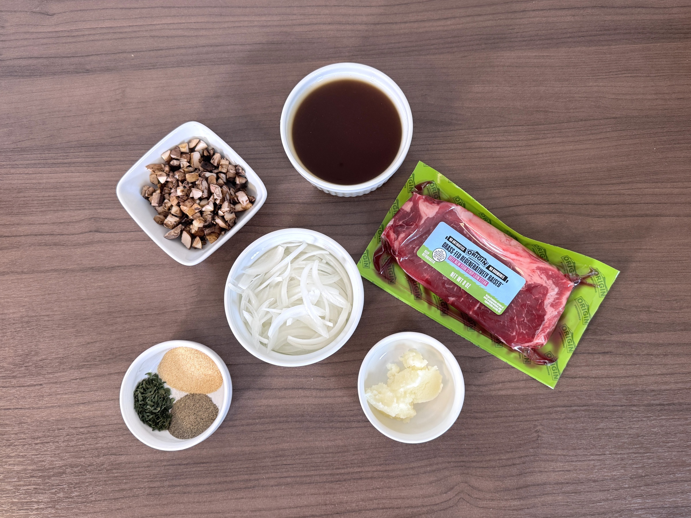 Ingredients for French Onion Steak