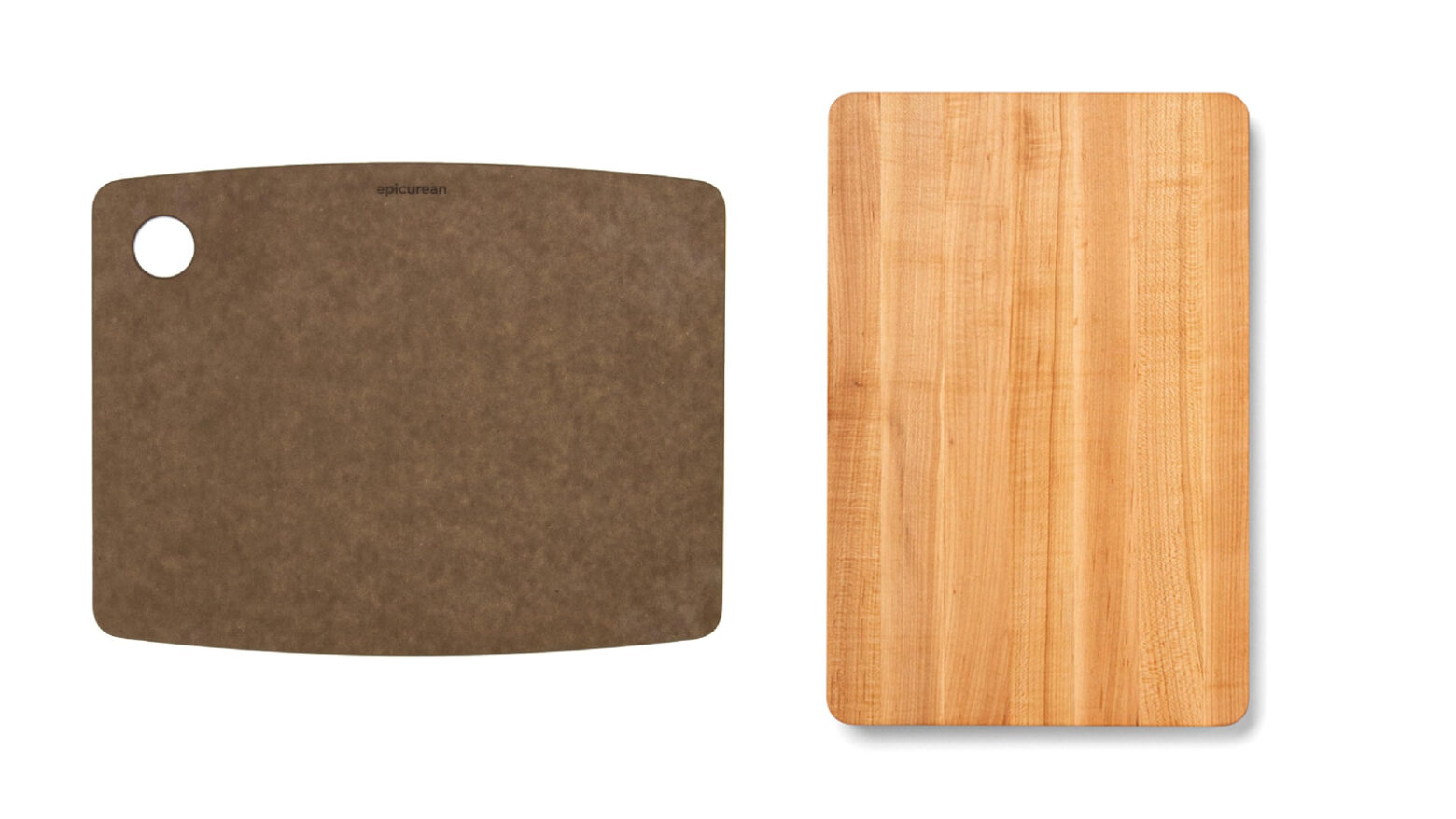Two cutting boards side by side.