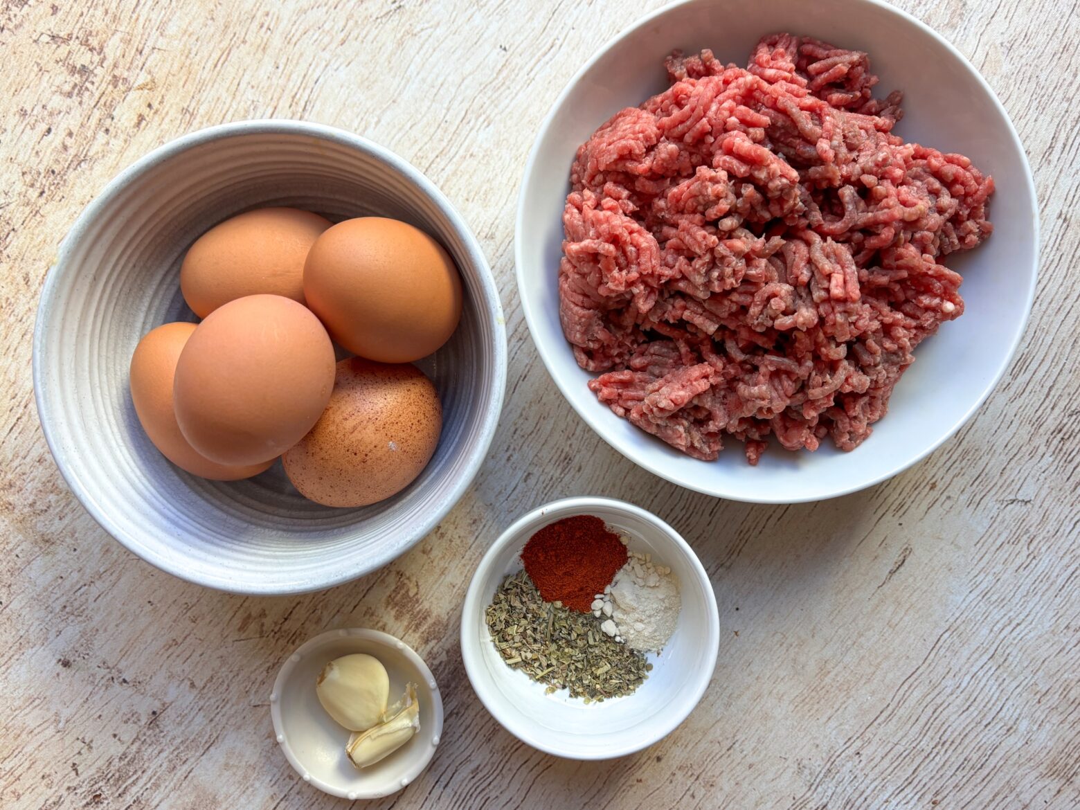 Ingredients for Baked Scotch Eggs