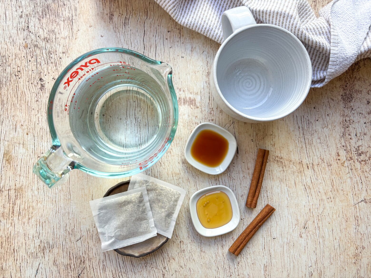 Ingredients for Chamomile Cinnamon Tea