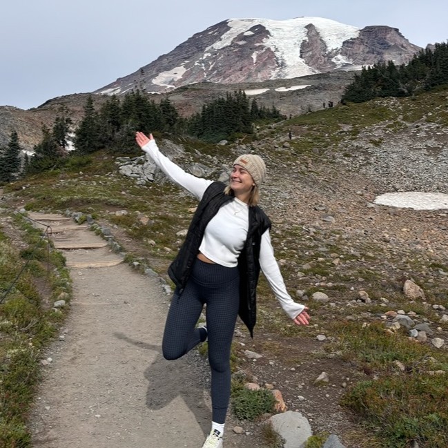 Ellie Newman hiking.