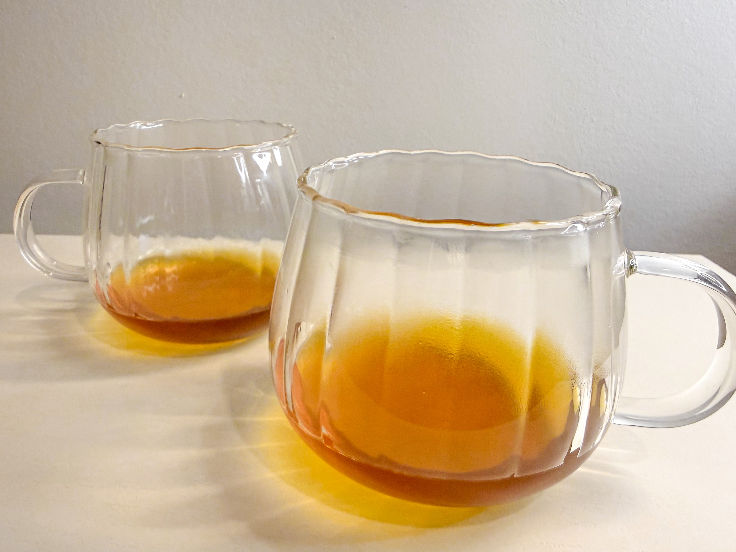 Jasmine green tea before adding milk.