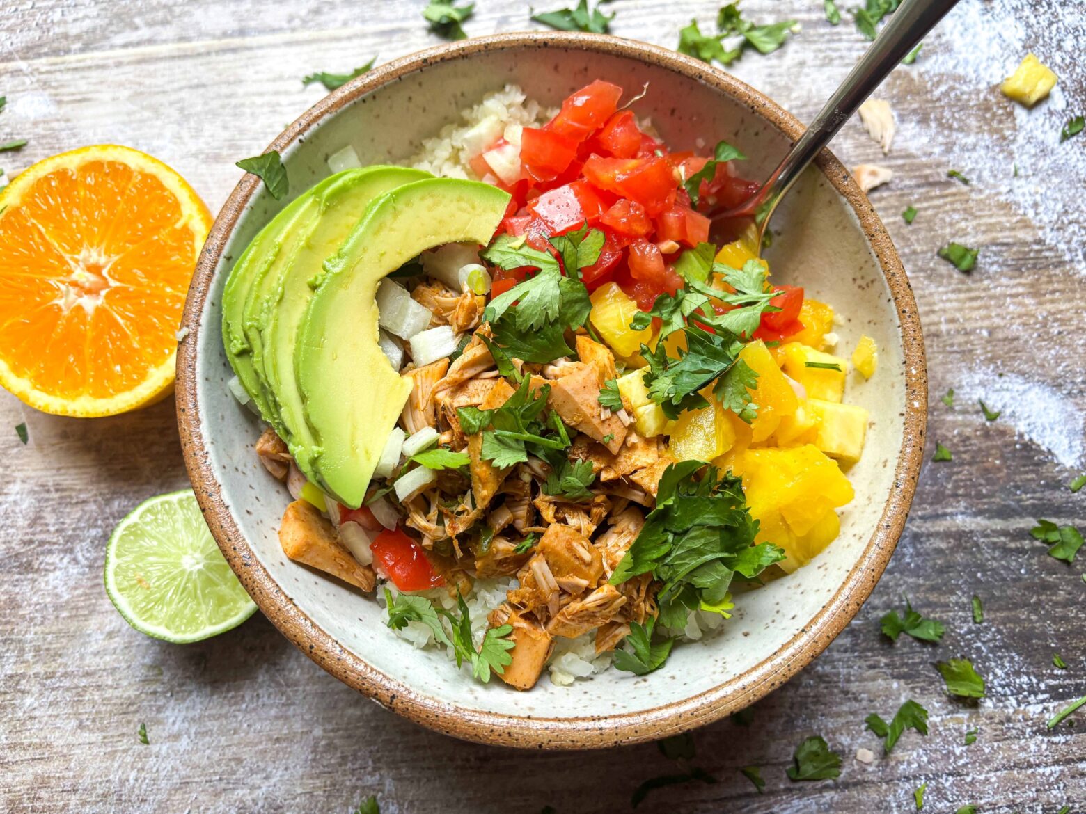 Jackfruit carne asada burrito bowl