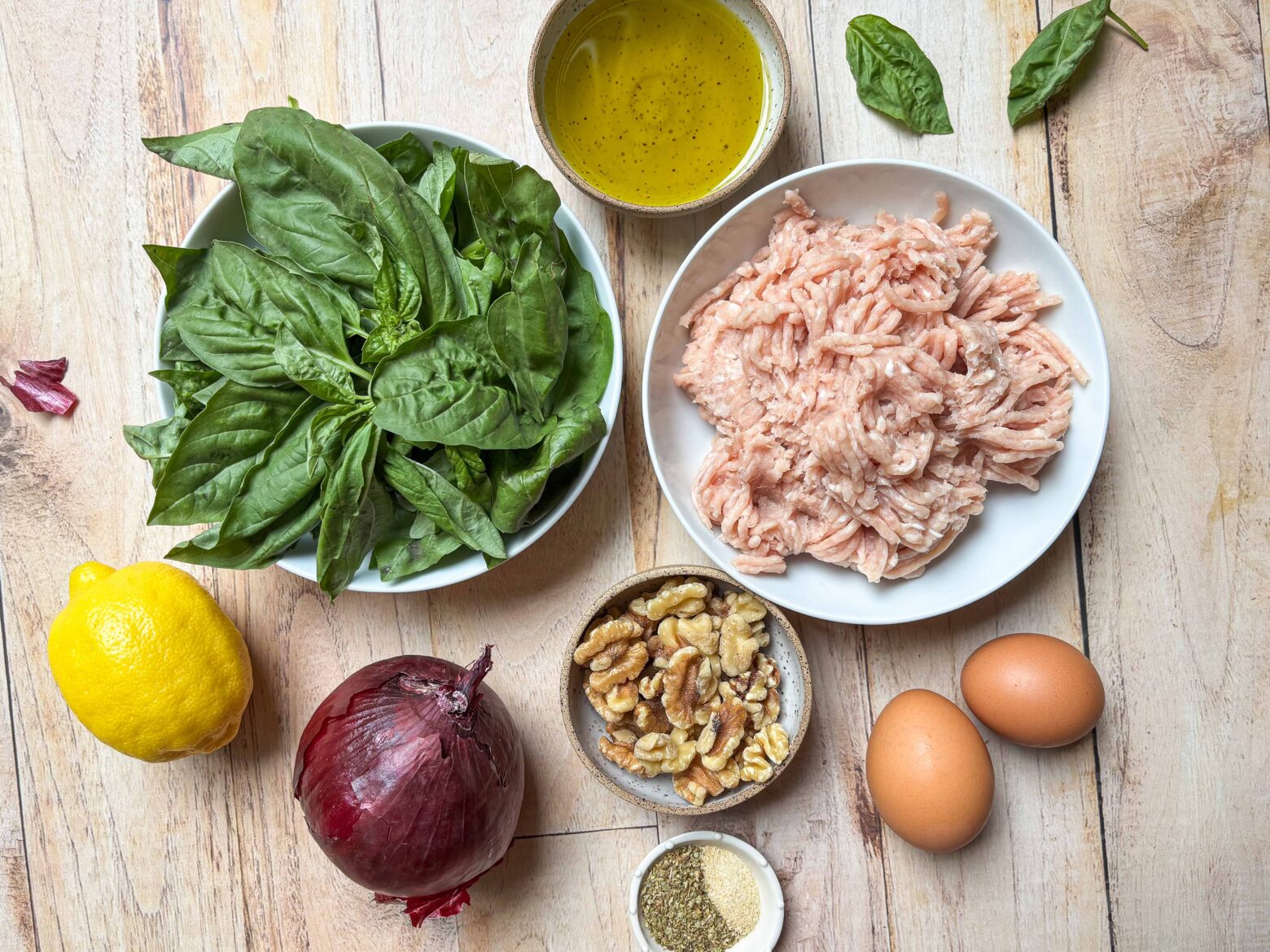Ingredients for Pesto Chicken-Crust Pizza