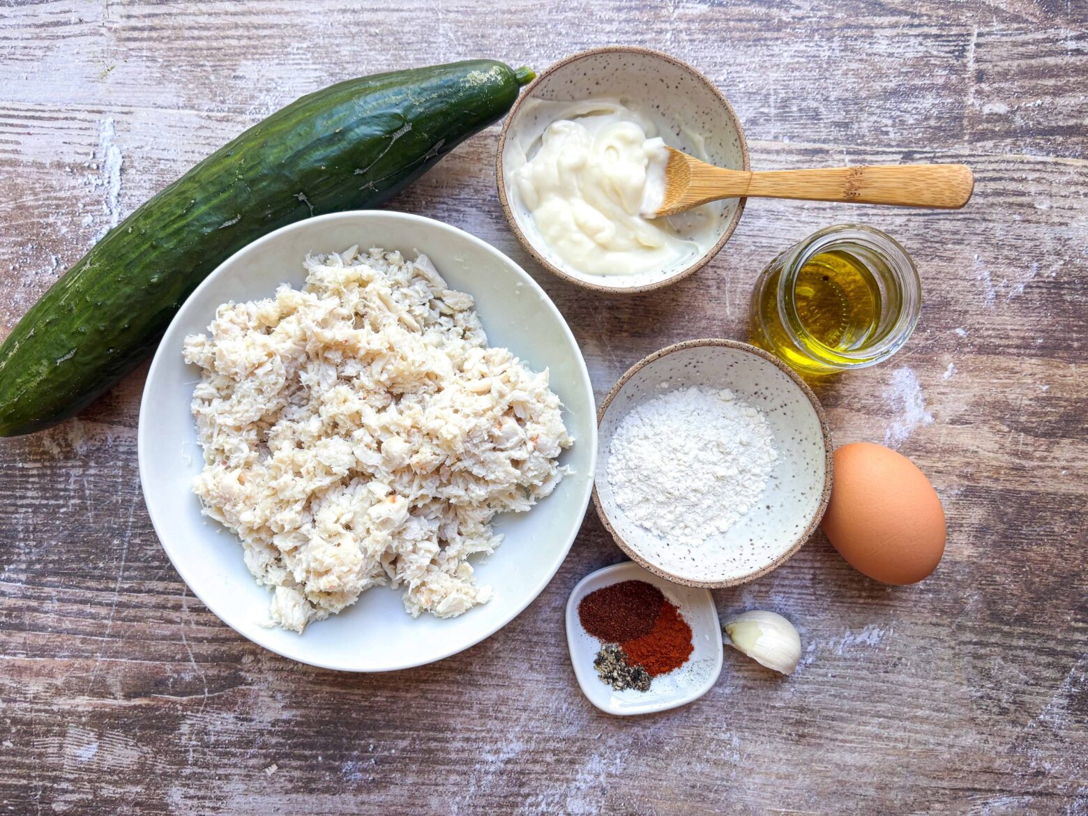Ingredients for Stuffed Crab filling.