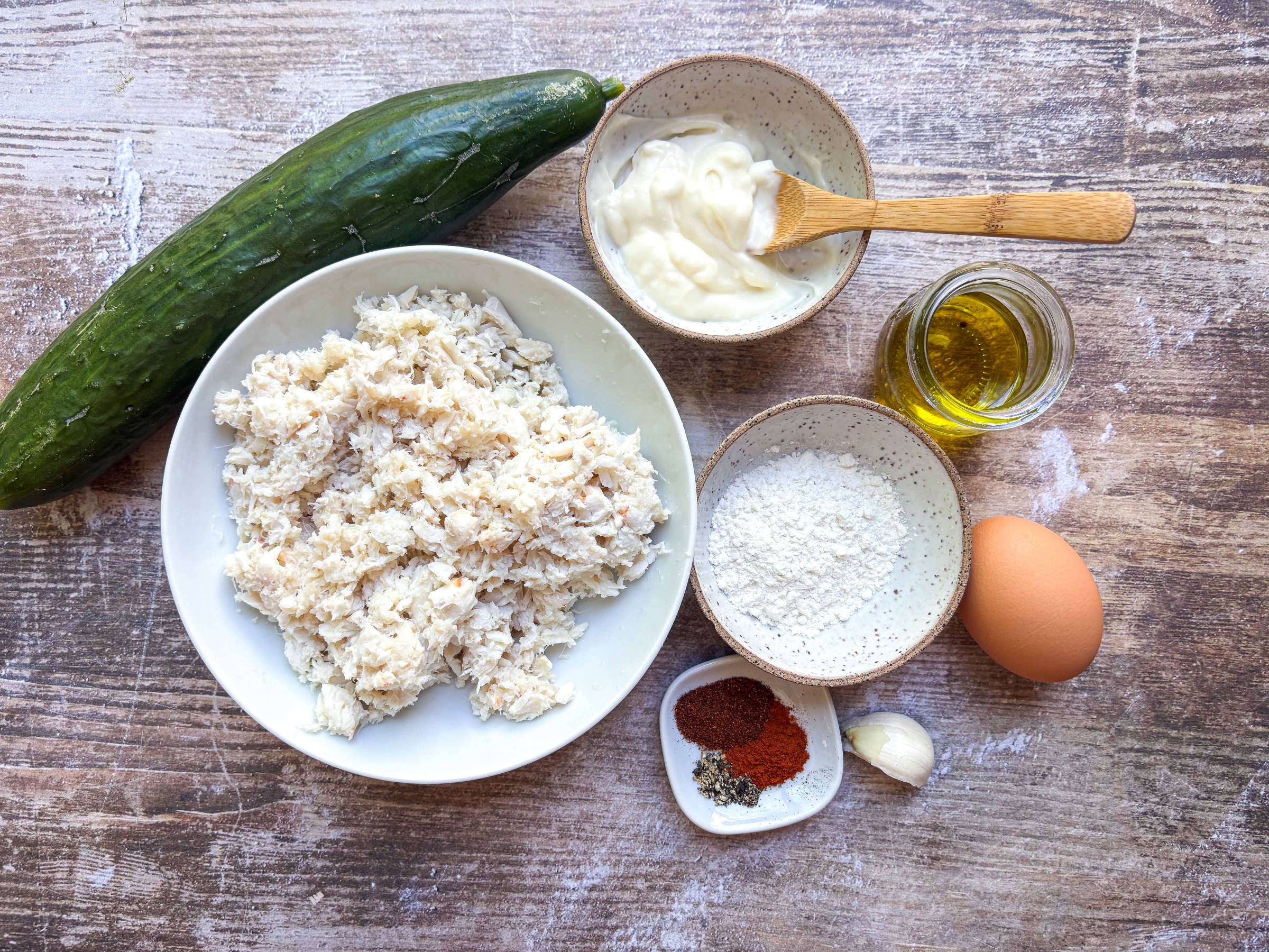 Ingredients for Stuffed Crab filling.