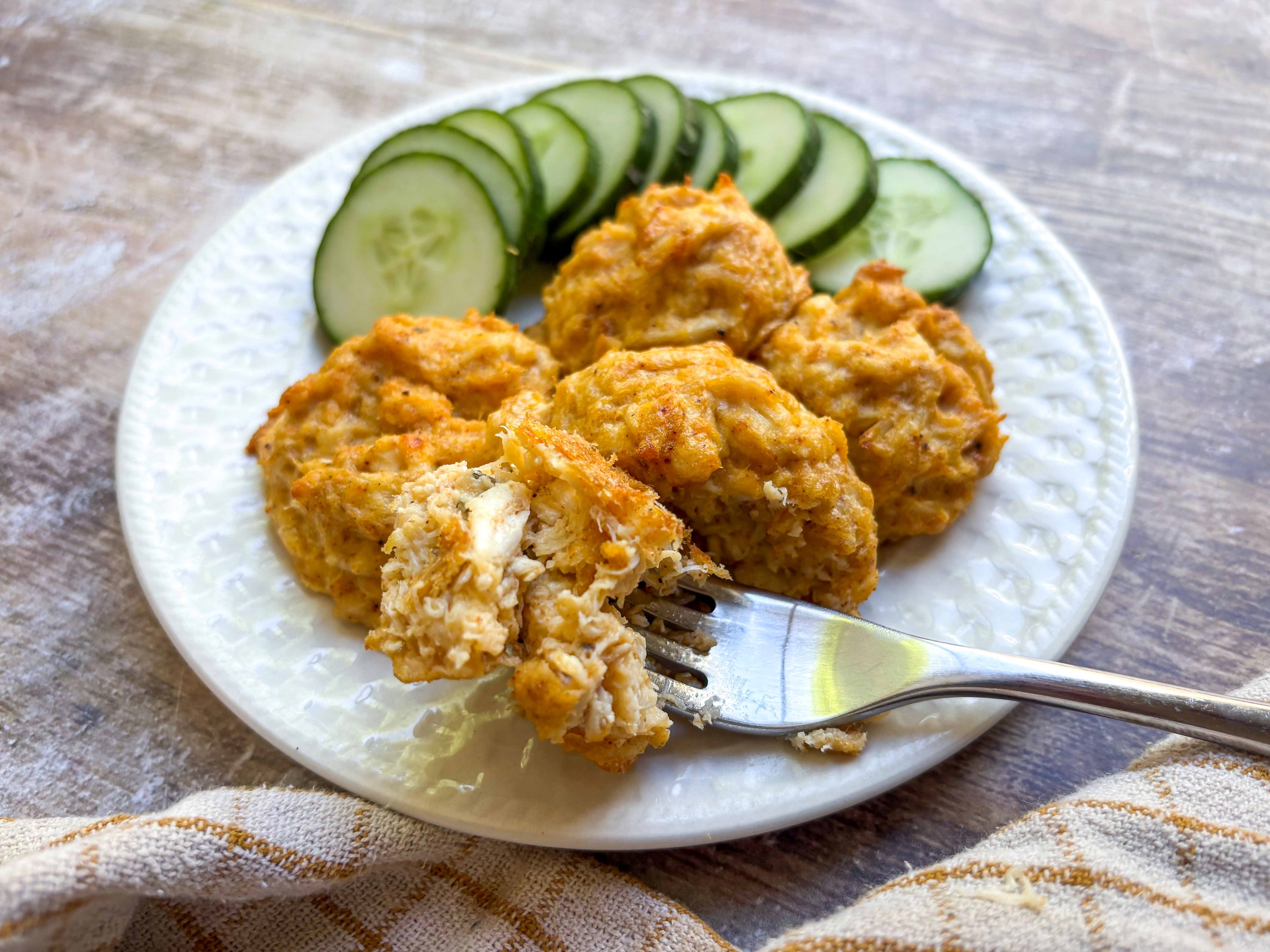 Finished Stuffed Crab filling on a plate.