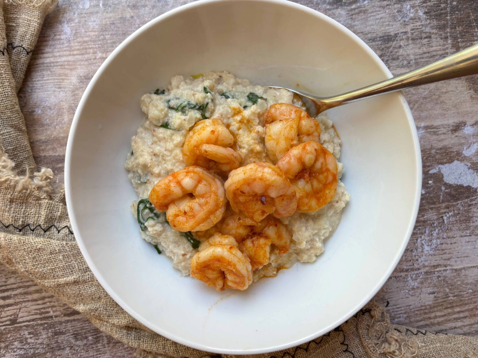 Paleo Garlic Shrimp Risotto